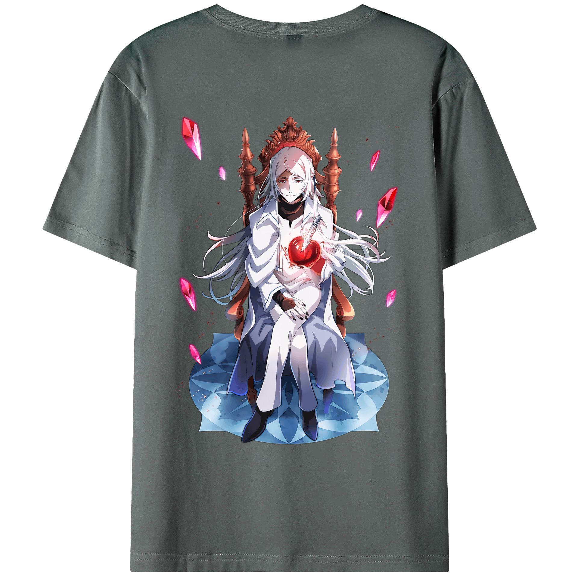（画像用） 文豪ストレイドッグス Bungo Stray Dogs 綿100％ メンズ半袖Tシャツ（バックプリント） 通気性